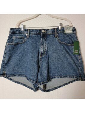 Wild Fable Denim Shorts Womens Midi Size 18 High-Rise Blue NWT